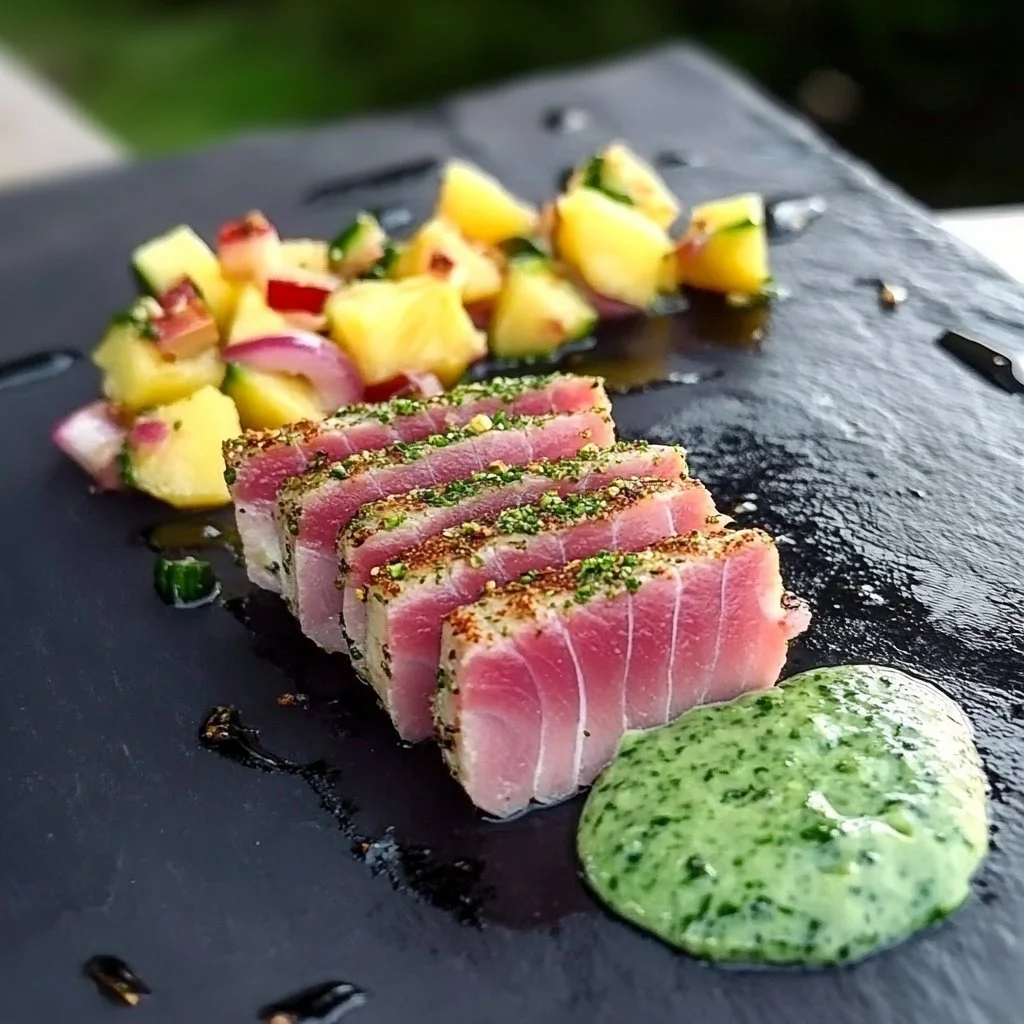 Delicious Yellowfin Tuna Steaks ready for grilling.