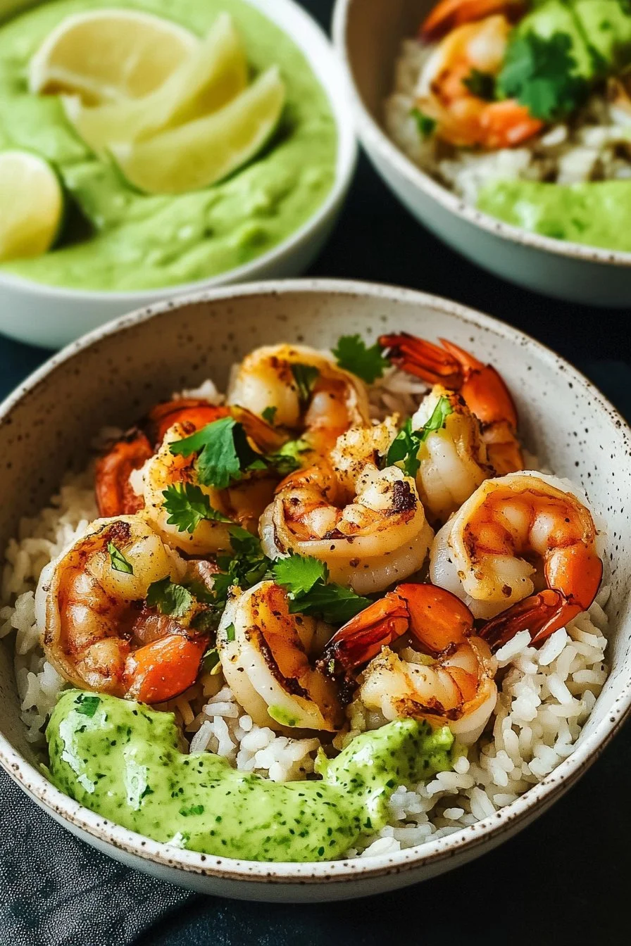 Zesty Shrimp & Avocado Rice Bowls