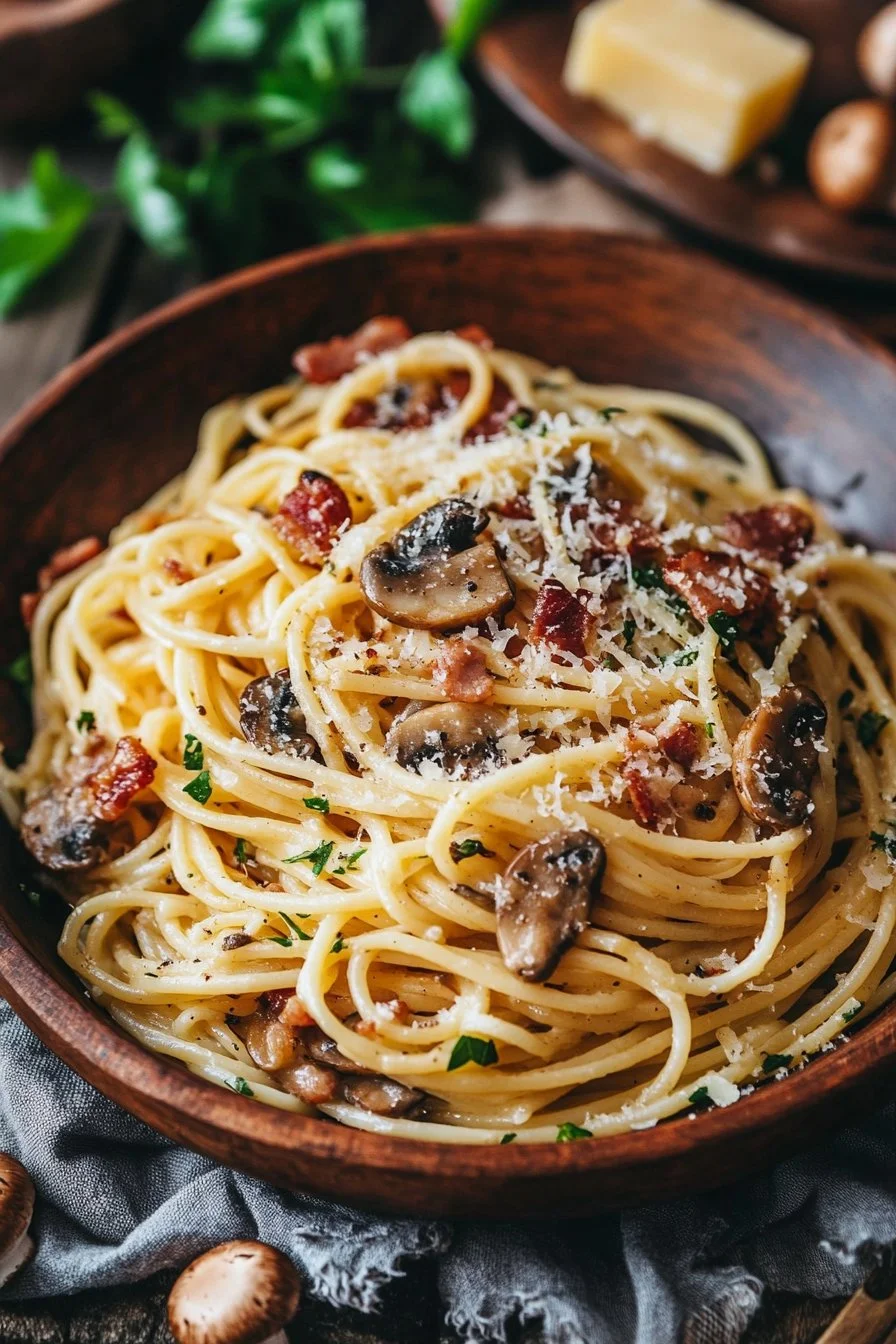 Bacon and Mushroom Pasta