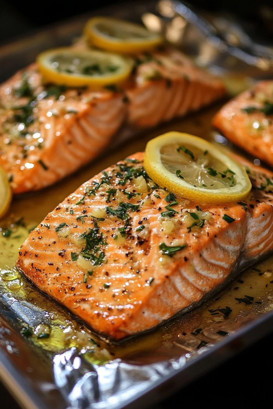 Baked Lemon Garlic Butter Salmon