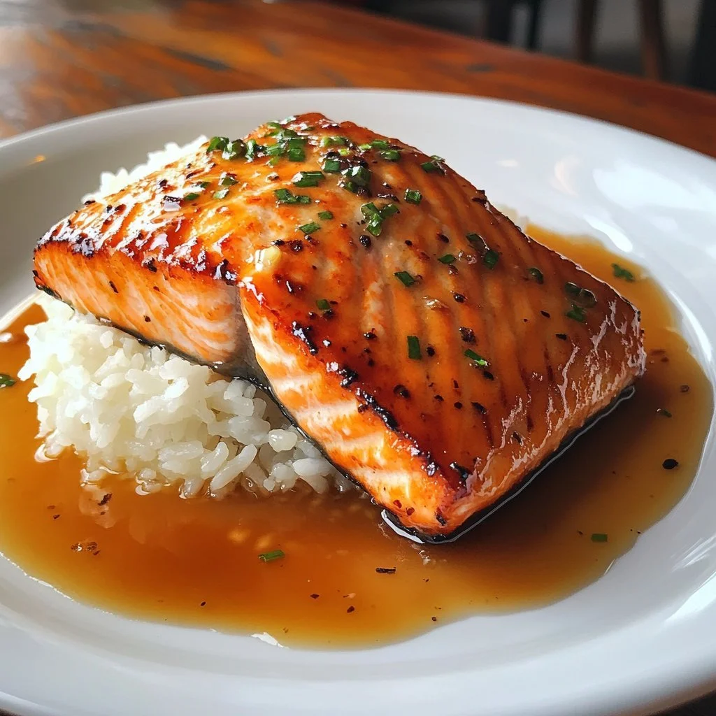 Bang Bang Salmon dish with spicy sauce and garnishes served on a plate