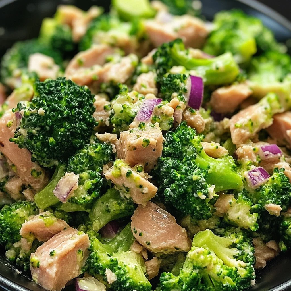 Delicious Broccoli Tuna Salad with fresh ingredients and vibrant colors