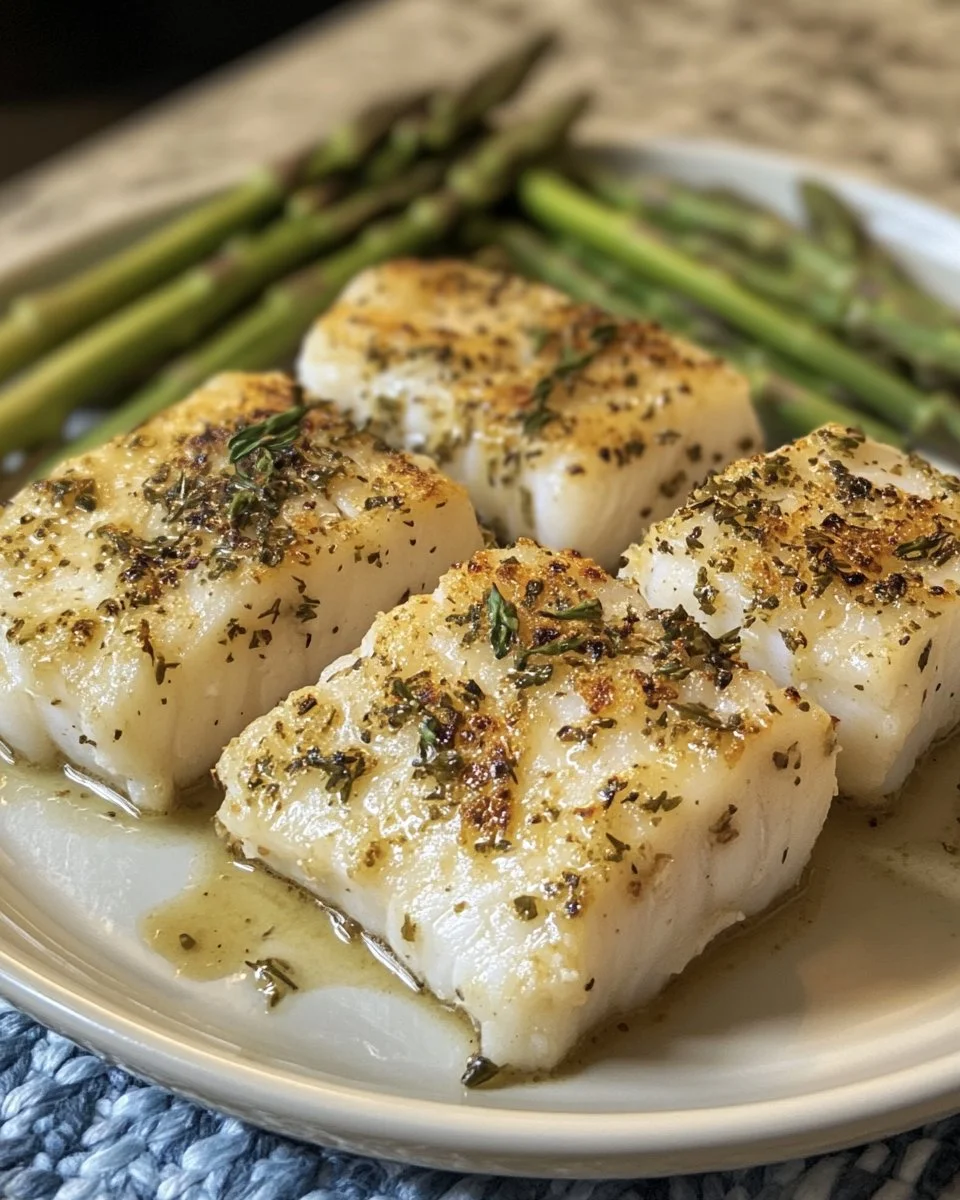 Easy Air Fryer Cod with Herby Mayo and Asparagus