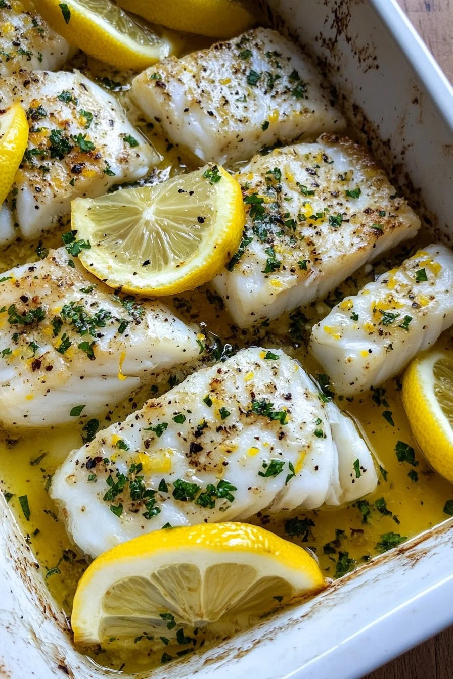 Gluten-Free Mediterranean Baked Cod with Lemon and Garlic