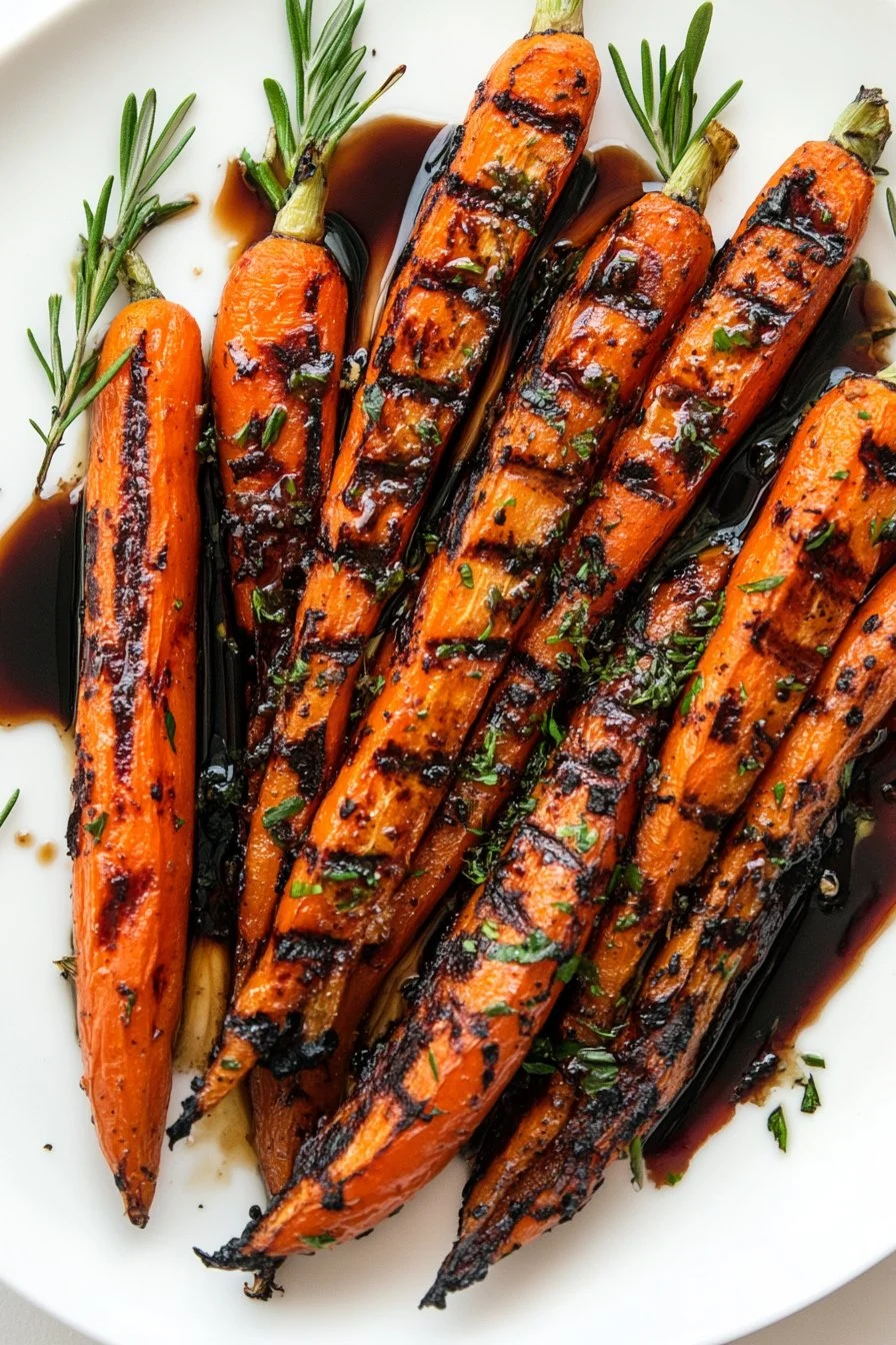 Grilled Carrots with Balsamic Glaze