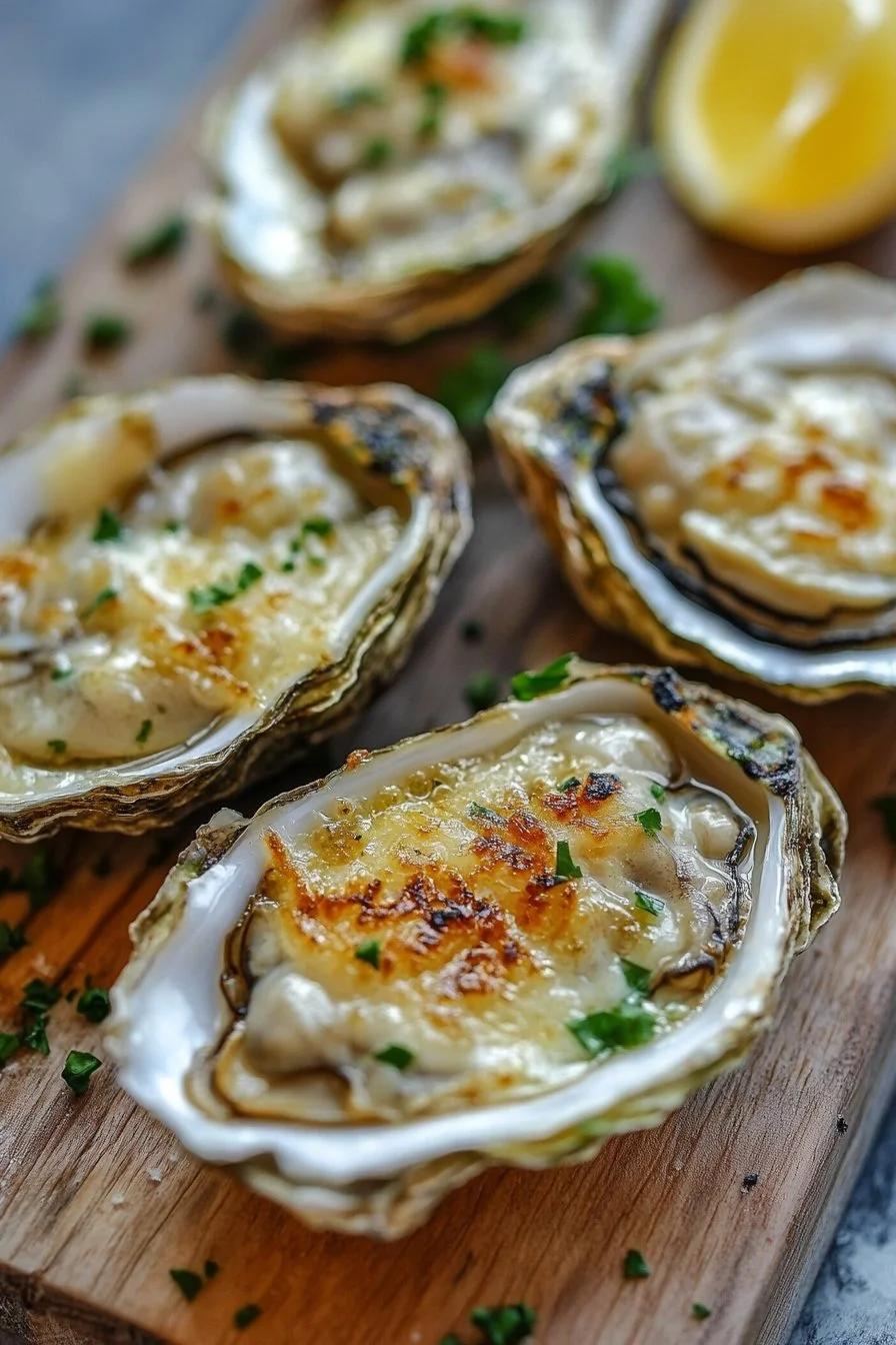 Grilled Parmesan Garlic Oysters