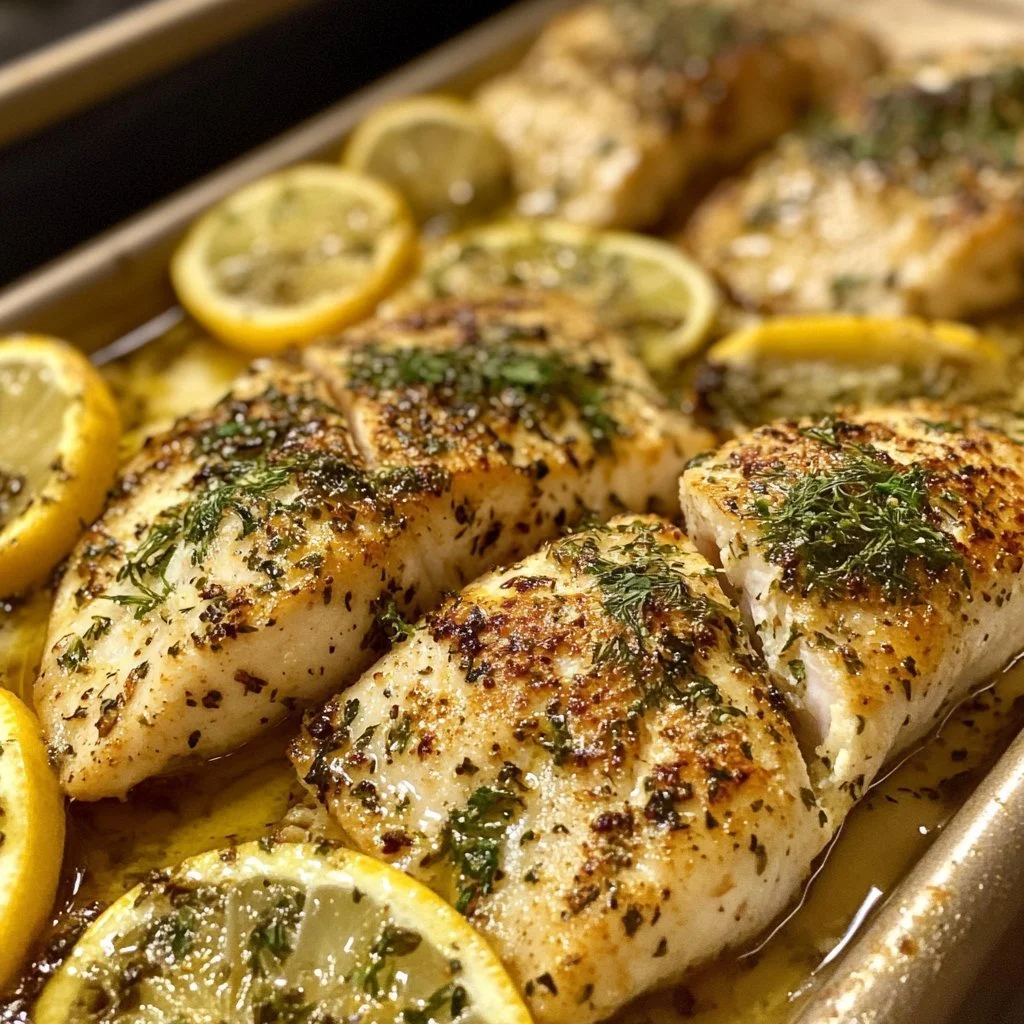 Delicious Mediterranean Tilapia served with fresh herbs and vegetables