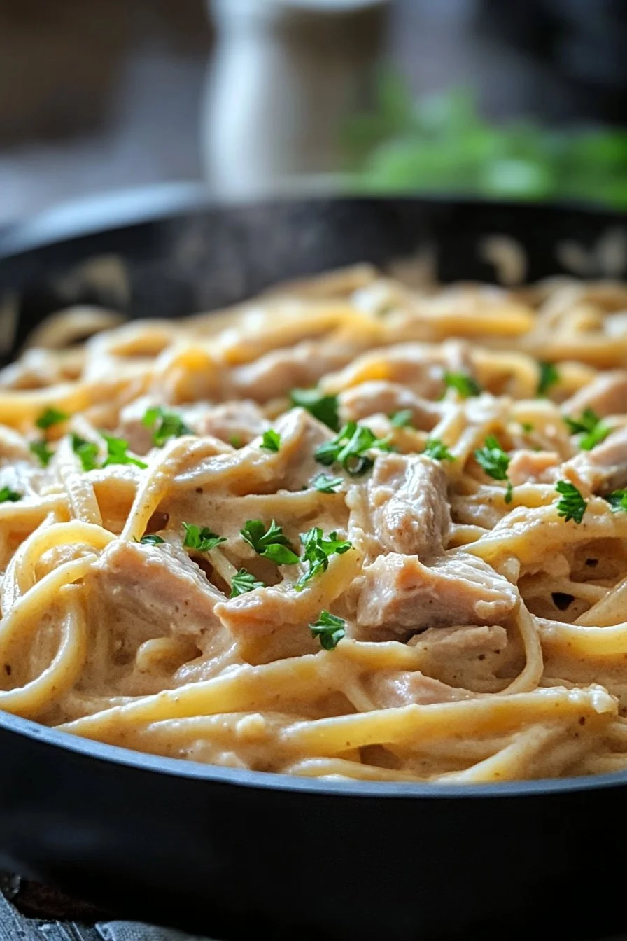 One Pan Creamy Tuna Pasta