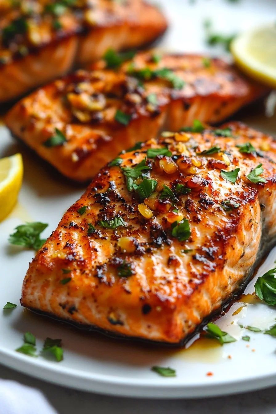 Perfectly Crispy Honey Garlic Salmon