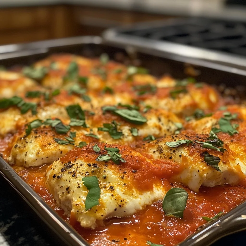 Quick Italian-style baked orange roughy with herbs and spices