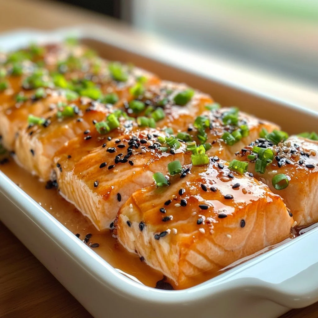 Delicious salmon sushi bake dish ready to be served