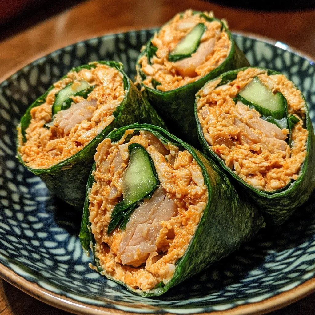 Delicious spicy tuna wraps made with fresh ingredients and a zesty sauce