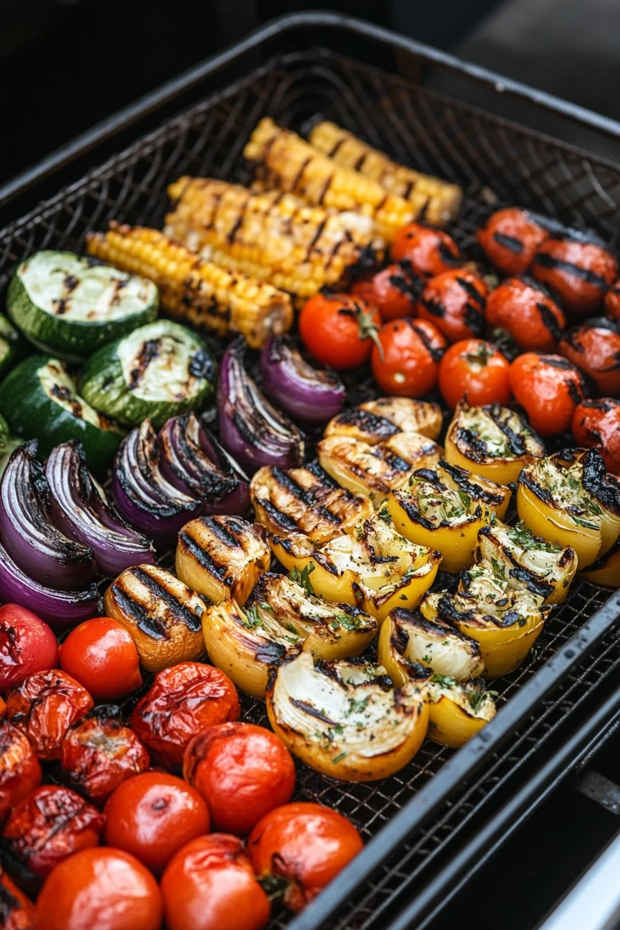 Tasty Grilled Veggies in a Basket