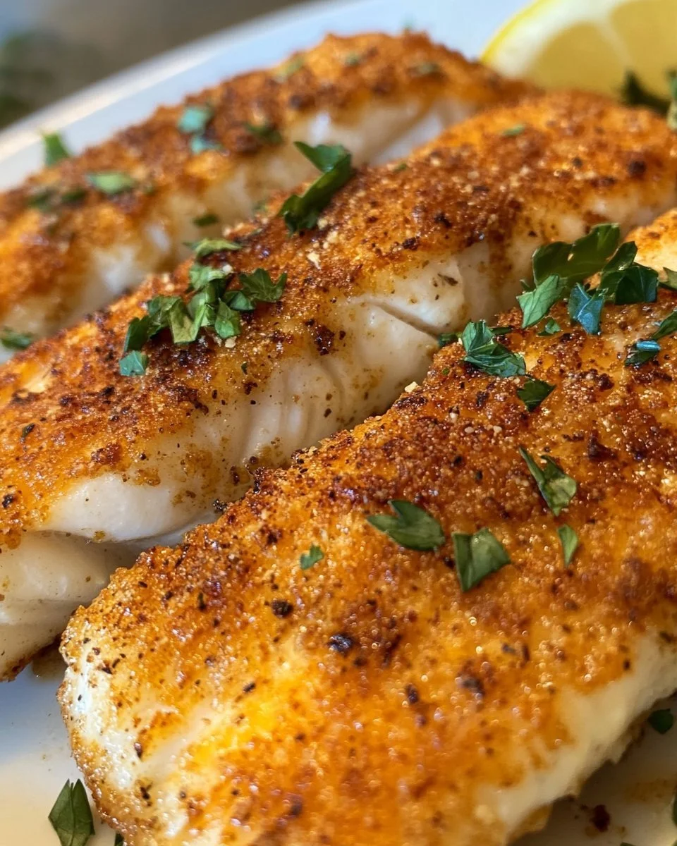 Delicious air fryer fish ready to serve, showcasing crispy texture and flavorful seasoning.