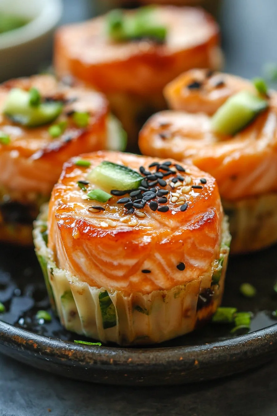 Viral Easy Baked Salmon Sushi Bake Cups