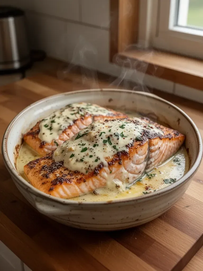 Baked Boursin Salmon
