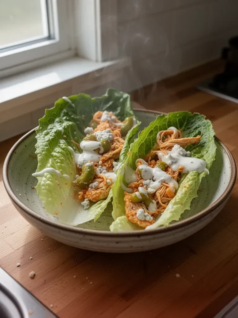 Buffalo Chicken Lettuce Wraps