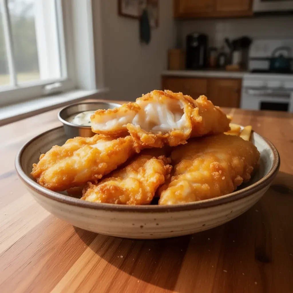 Crispy batter dipped fish from Captain D's, served with delicious sides.
