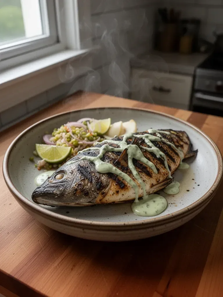 Caribbean Grilled Snapper with Garlic Aioli