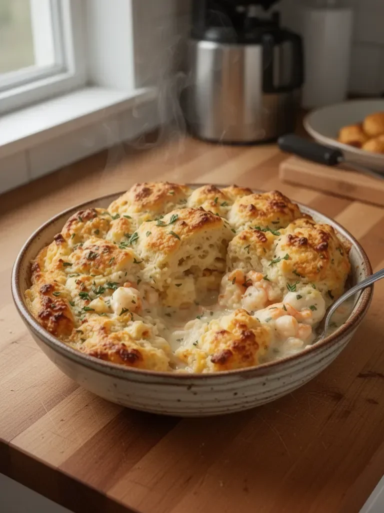 Cheddar Bay Biscuit Seafood Pot Pie