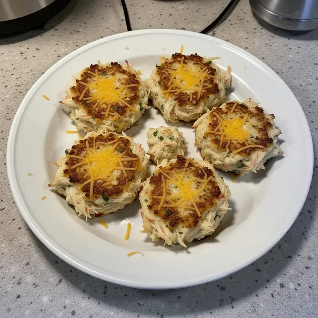 Cheddar Bay Crab Cakes served with dipping sauce