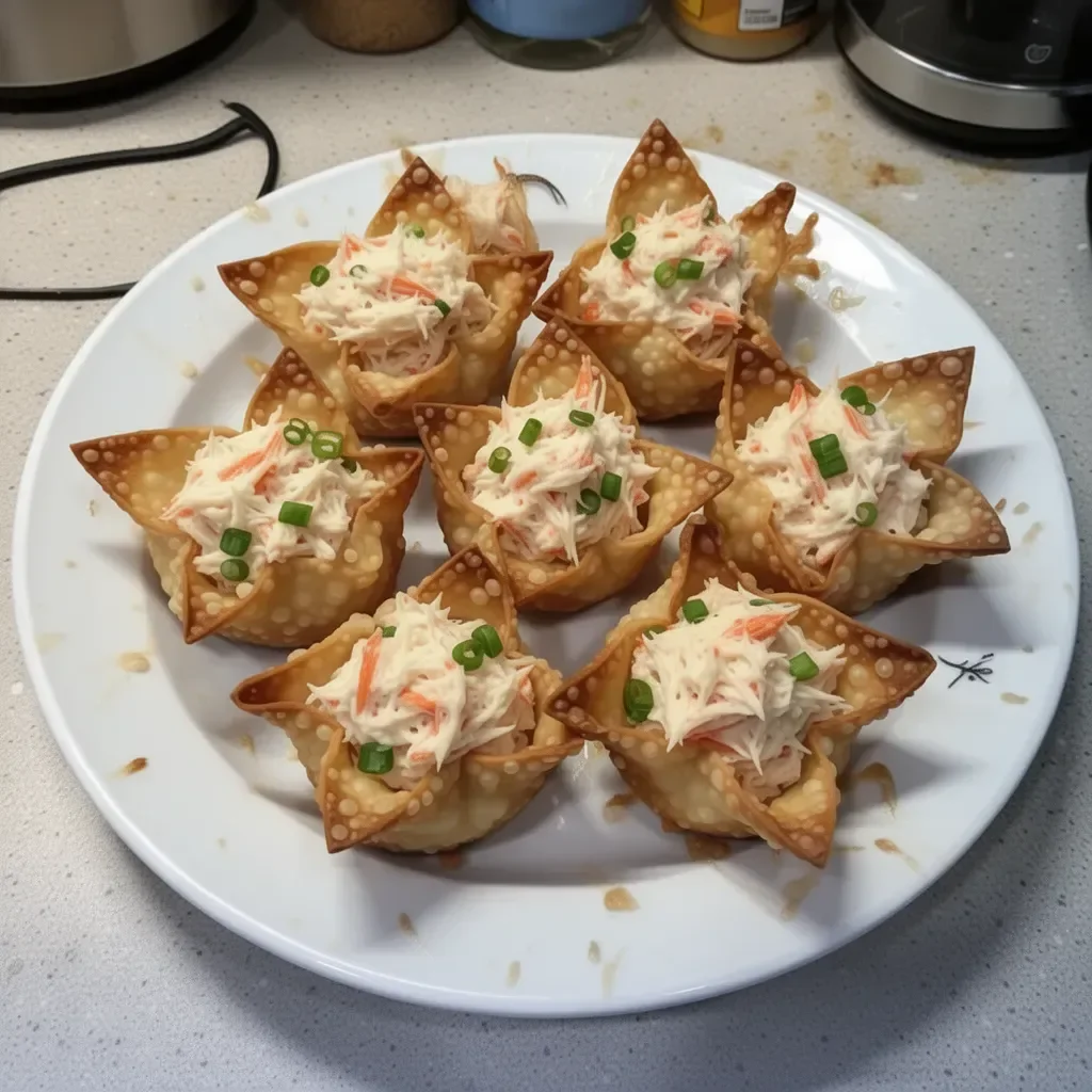 Crispy Crab Rangoon Bombs filled with cream cheese and crab meat