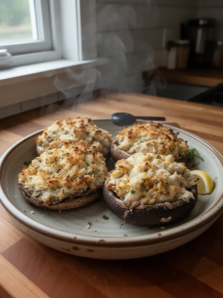 Crab-Stuffed Portobello Mushrooms