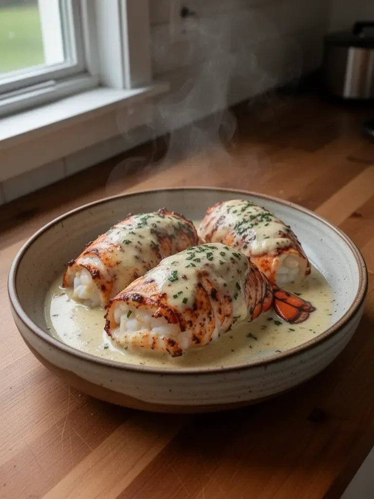 Creamy Garlic Butter Lobster Tails