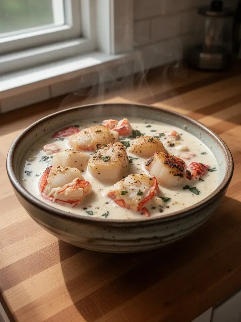 Creamy Lobster & Scallop Chowder Delight