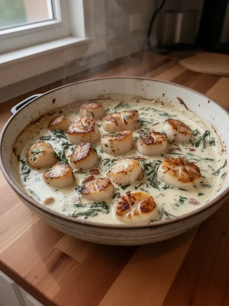 Creamy Tuscan Scallops