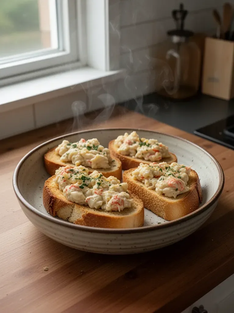 Garlic Butter Crab Toasts