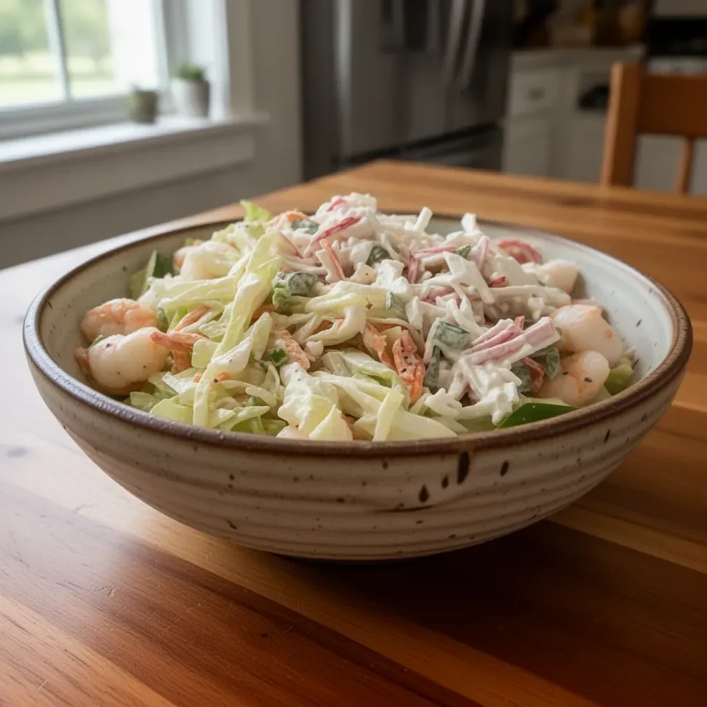 Golden Corral seafood salad recipe featuring fresh seafood and vegetables