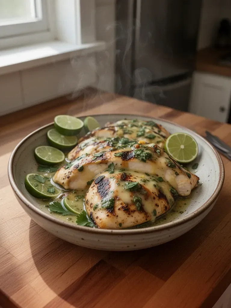Grilled Salsa Verde Pepper Jack Chicken