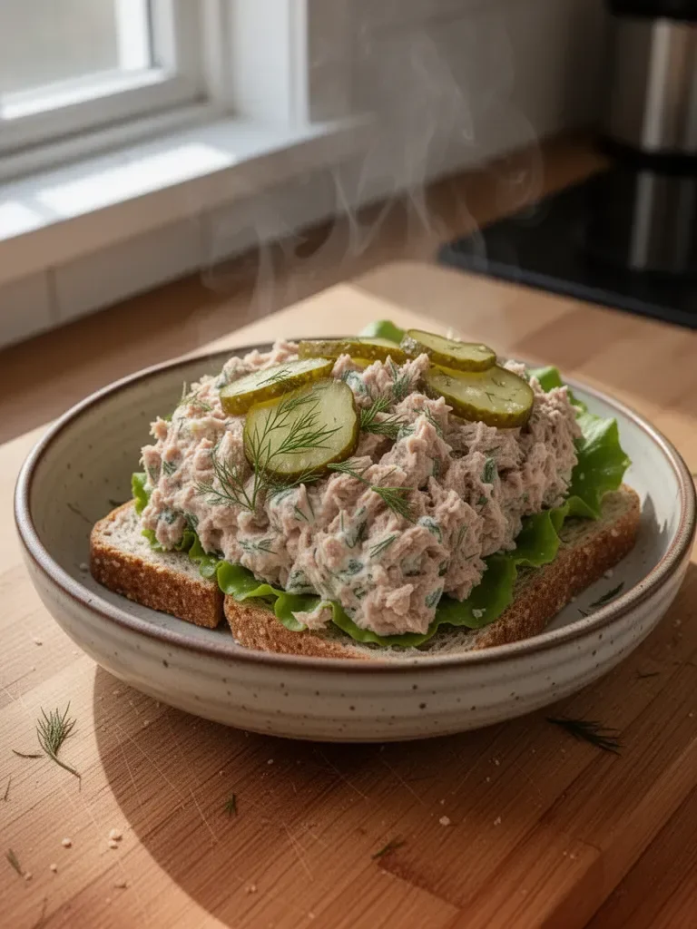 Healthy Greek Yogurt Dill Pickle Tuna Salad