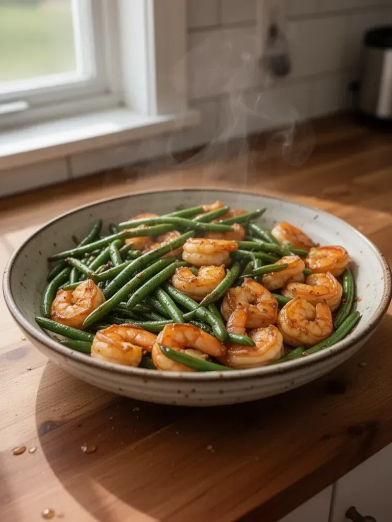 Honey Shrimp and Green Beans