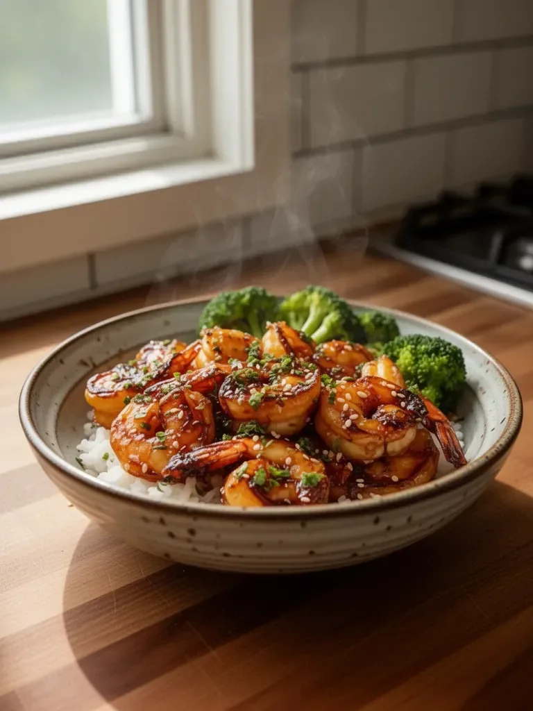 Irresistible Honey Garlic Shrimp Bowls