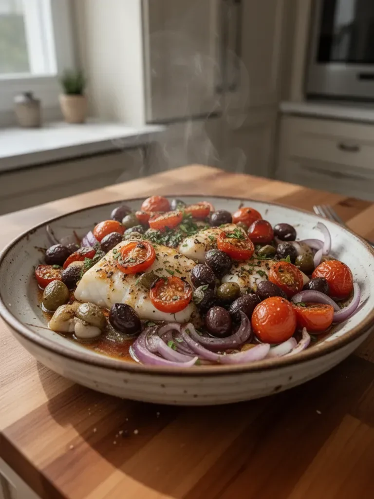 Mediterranean Baked Cod