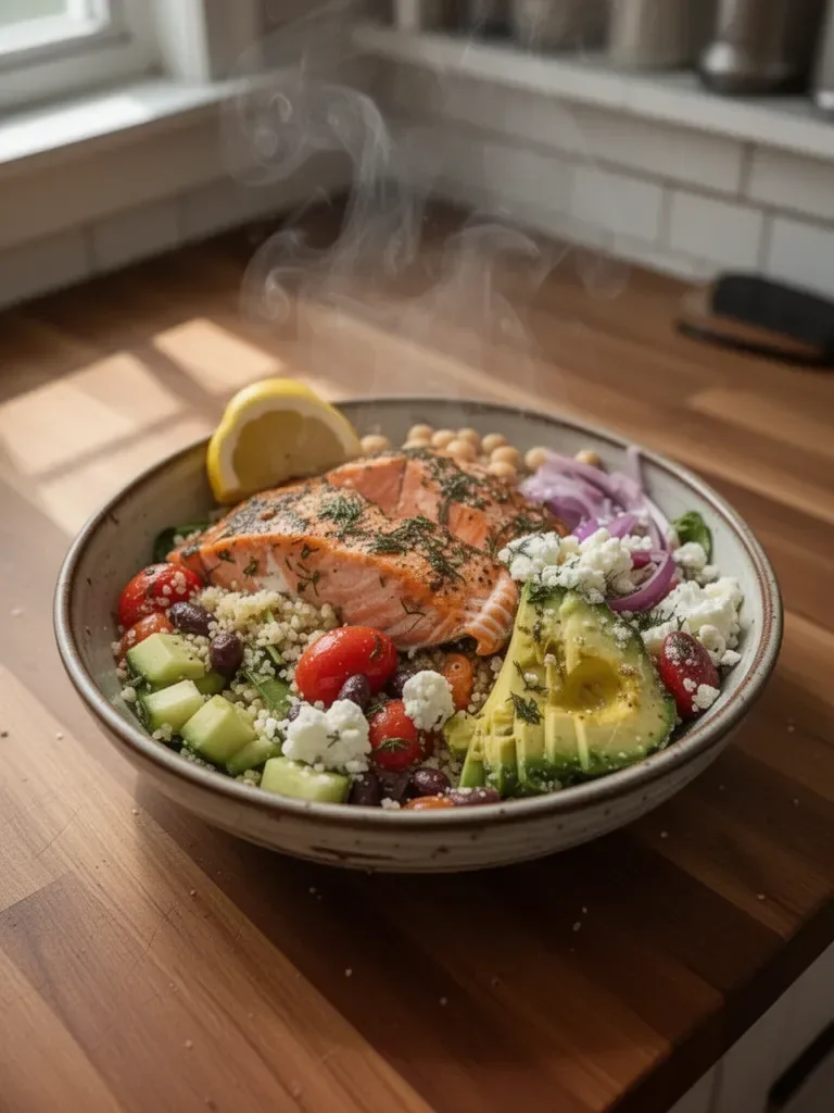 Mediterranean Salmon Bowl