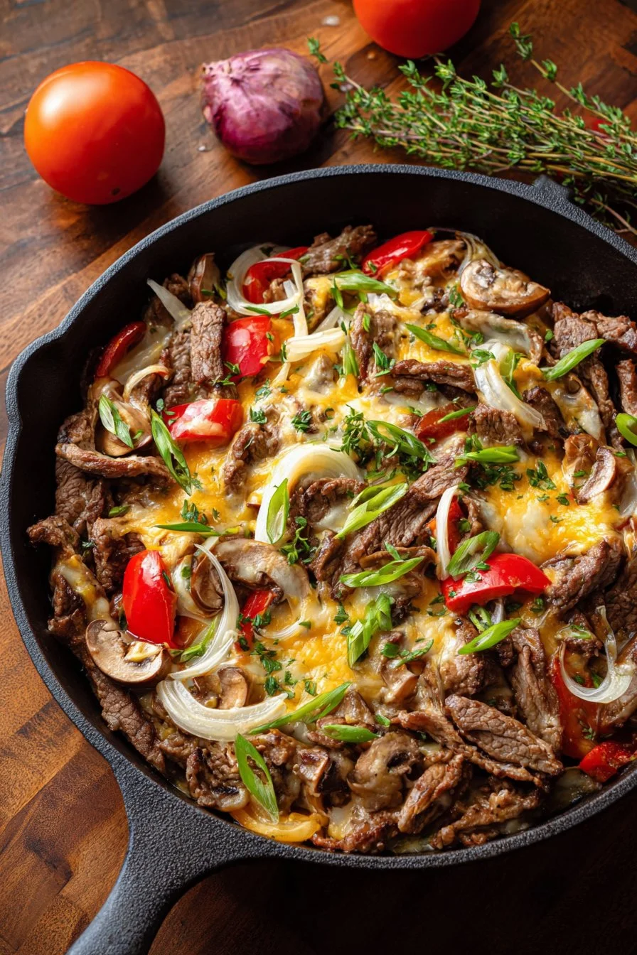 Philly Cheesesteak Skillet