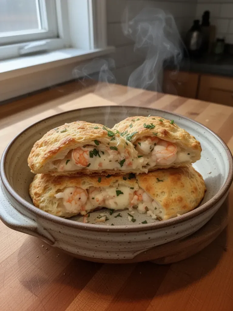 Savory Shrimp and Crab Biscuit Melts