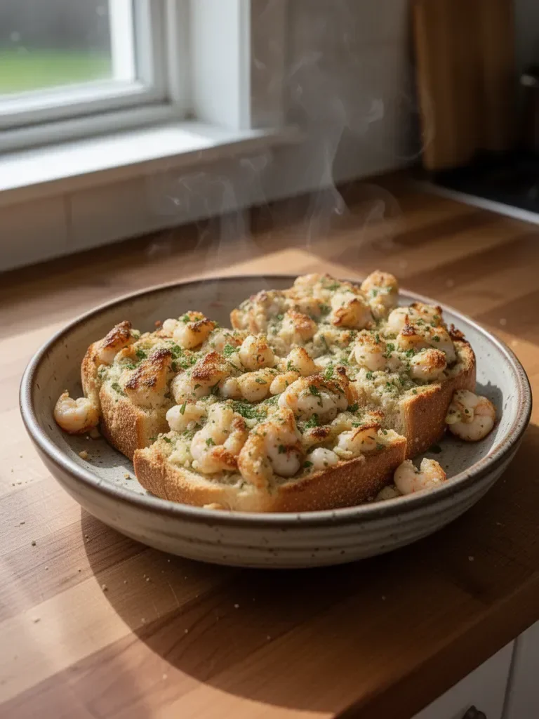 Seafood Garlic Bread