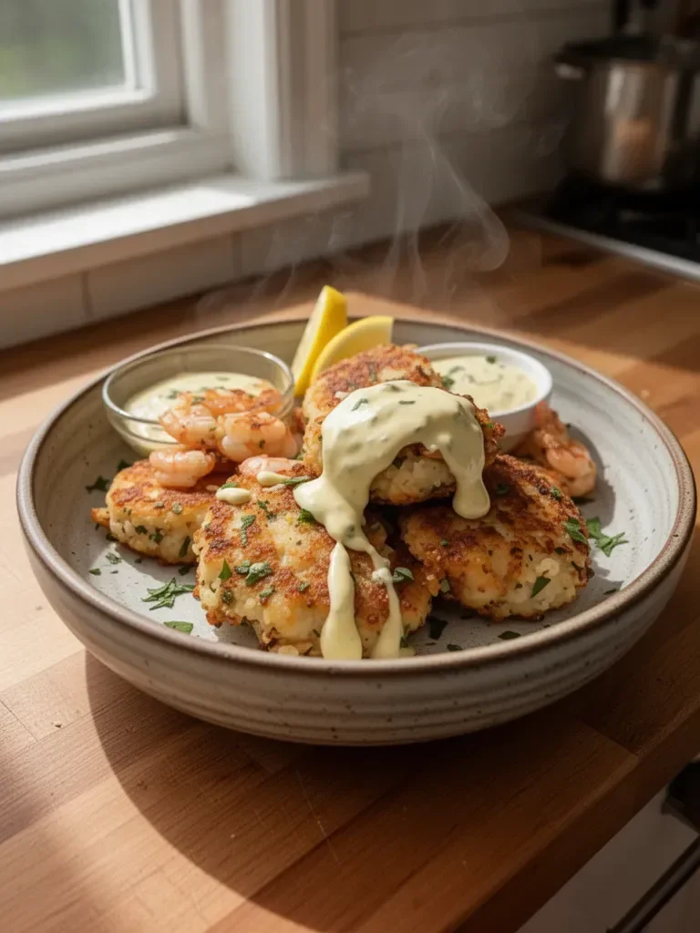 Shrimp Cakes with Lemon Aioli