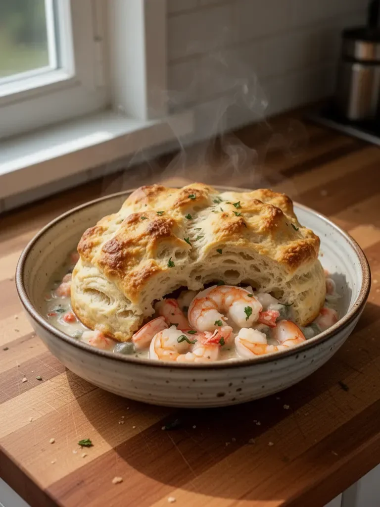 Shrimp & Lobster Biscuit Pot Pie