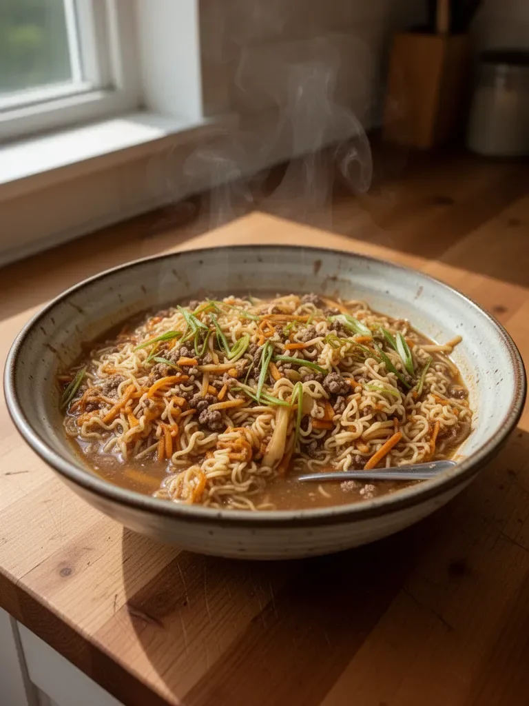 Slow Cooker Ramen Noodles