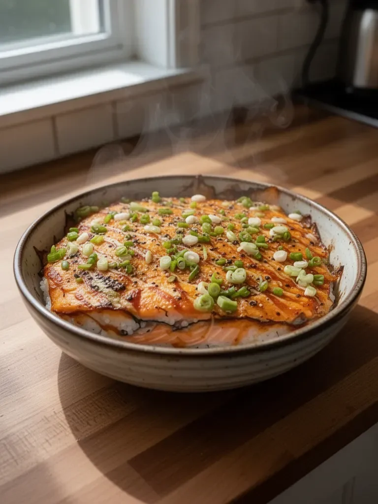Spicy Salmon Sushi Bake