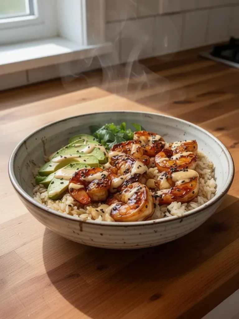 Teriyaki Shrimp Rice Bowls
