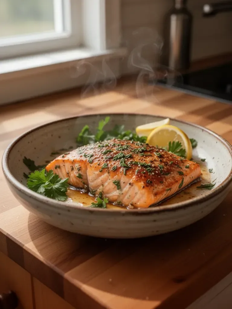 Texas Roadhouse Style Baked Salmon