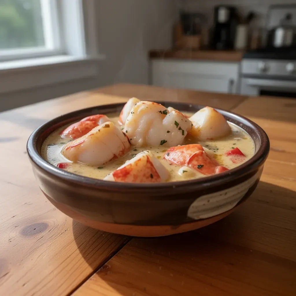 Bowl of Ultimate Louisiana Seafood Gumbo with fresh seafood and herbs.