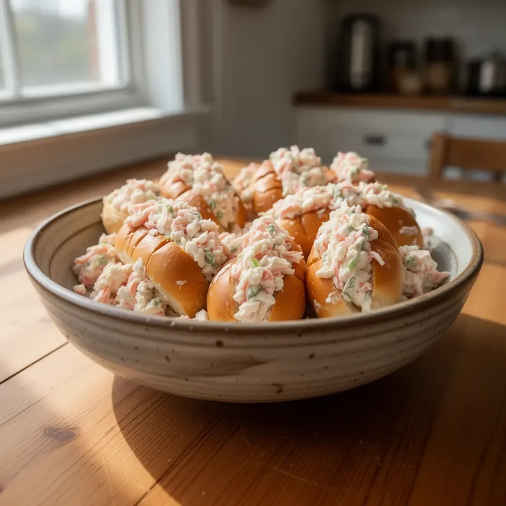 Delicious 3-ingredient imitation crab salad served in a bowl