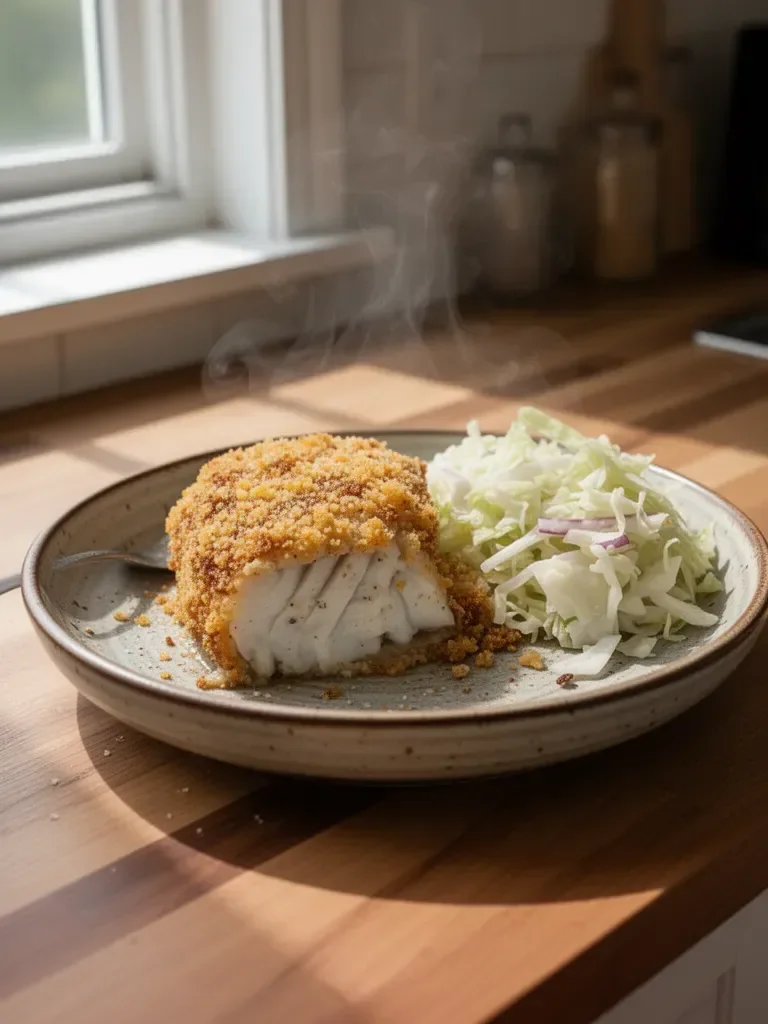 Air Fryer Parmesan-Crusted Halibut